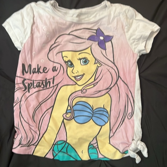 Disney Princess Ariel short and T-shirt set size 5 great condition - Picture 2 of 9